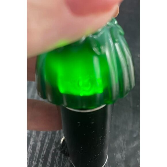 1930s Set of 6 Vintage Czech Bohemia Green Malachite Cordial Goblets Shot Glasse - Picture 5 of 6